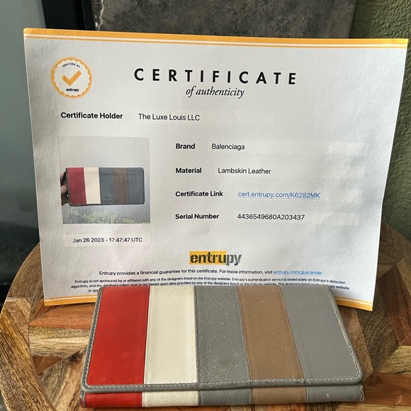Balenciaga Long Wallet Gray Red Multi Leather - Picture 10 of 10